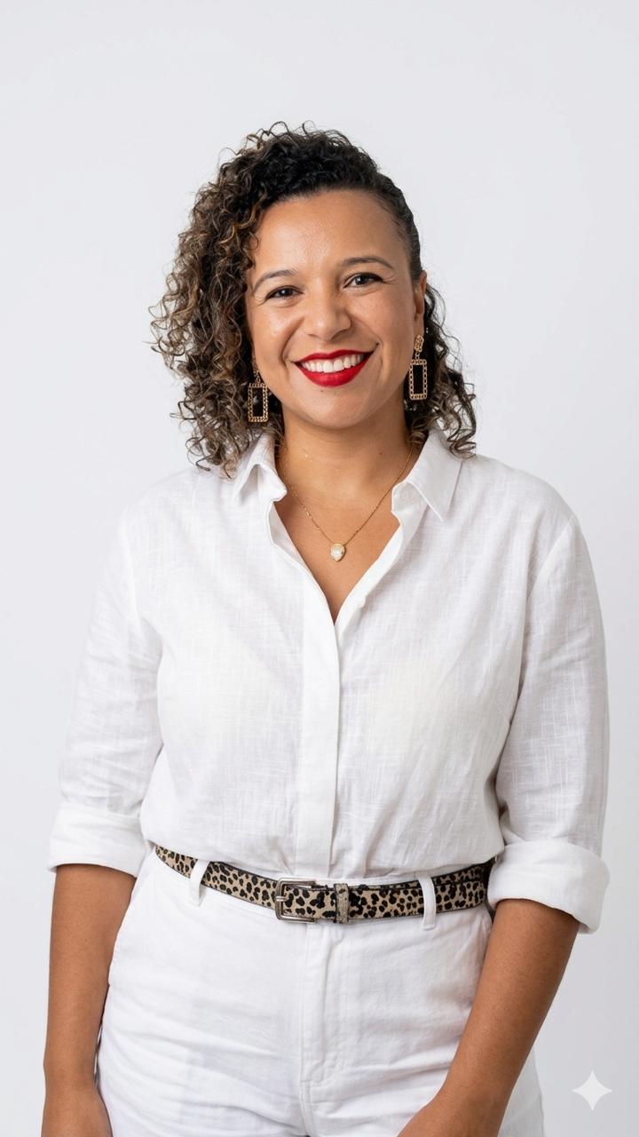 Retrato de Simone Machado, consultora em saúde mental nas organizações